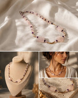 Collana di quarzo rosa — un altro scatto