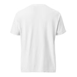 T-shirt in cotone pesante bianca vista da dietro, senza stampa