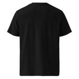 T-shirt regular organica nera vista da dietro, senza stampa