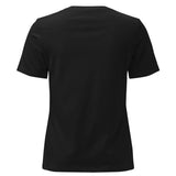 T-shirt donna morbida nera vista da dietro, senza stampa