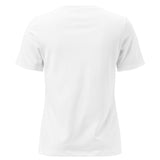 T-shirt donna morbida bianca vista da dietro, senza stampa